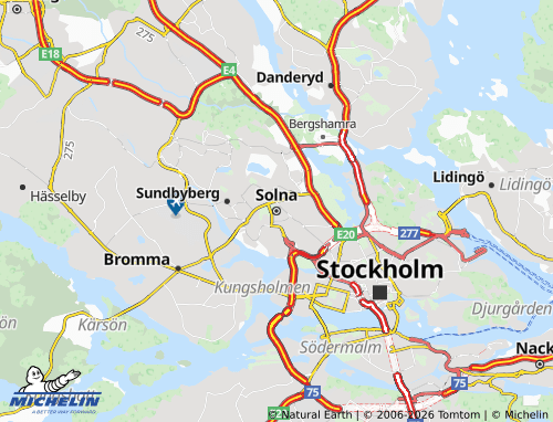 MICHELIN-Landkarte Solna - ViaMichelin