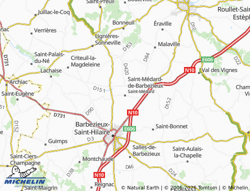 MICHELIN Saint-Médard map - ViaMichelin