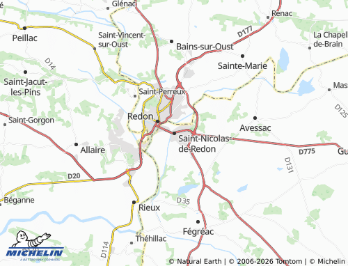 Carte MICHELIN Saint-Nicolas-de-Redon - ViaMichelin