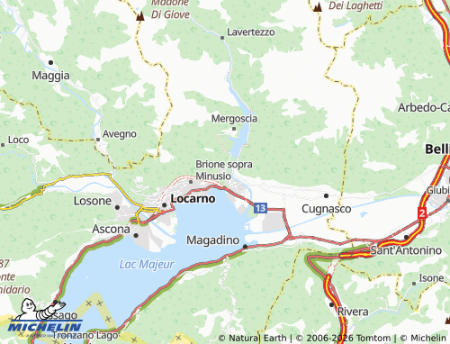 Mappa MICHELIN Contra - ViaMichelin