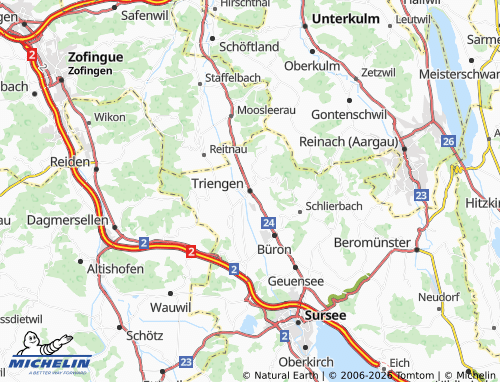 Mapa MICHELIN Triengen - ViaMichelin