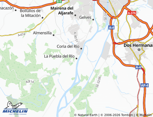 Mapa MICHELIN La Puebla del Río - ViaMichelin