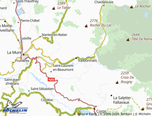 Carte MICHELIN Valbonnais - ViaMichelin