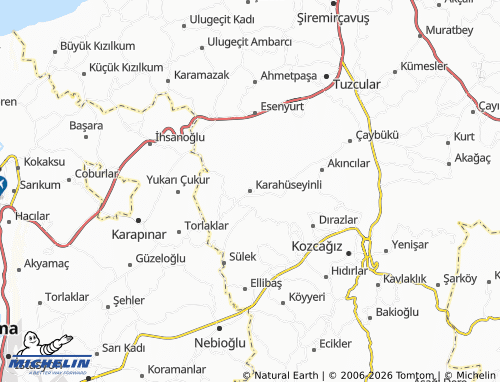 MICHELIN Karahüseyinli map - ViaMichelin