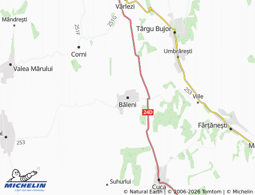 Mapa MICHELIN Băleni - ViaMichelin