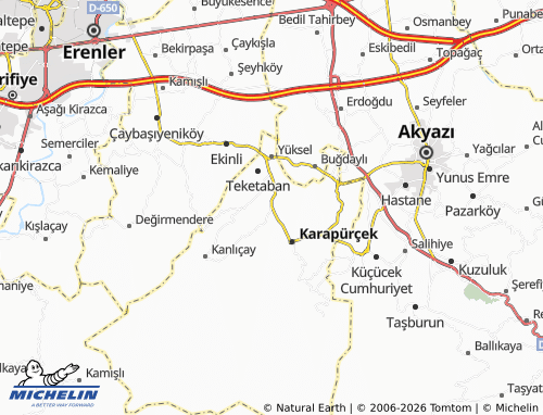 MICHELIN-Landkarte Mesudiye - ViaMichelin