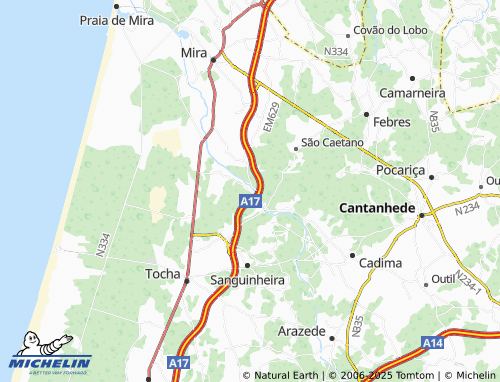 MICHELIN Fervença de Baixo map - ViaMichelin