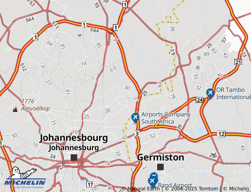 Mapa MICHELIN Corlett Gardens Extension 3 - ViaMichelin
