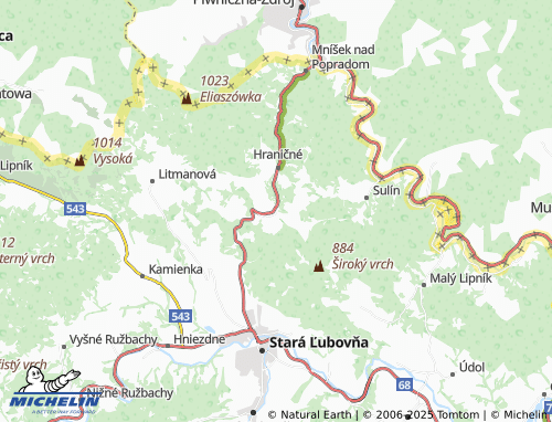 MICHELIN Kremná map - ViaMichelin