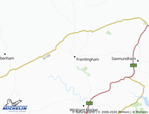 Carte MICHELIN Framlingham - ViaMichelin