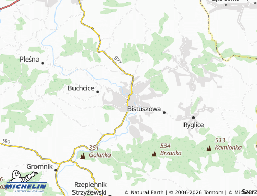 MICHELIN Tuchów map - ViaMichelin