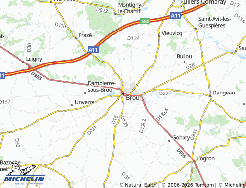MICHELIN Brou map - ViaMichelin