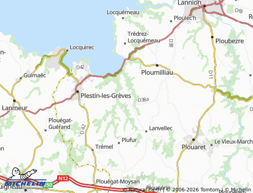 MICHELIN Tréduder map - ViaMichelin
