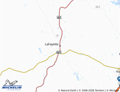 Mapa MICHELIN LaFayette - ViaMichelin