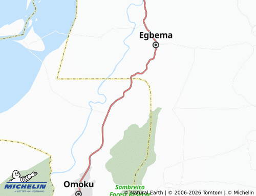 Mapa MICHELIN Okwuzi - ViaMichelin