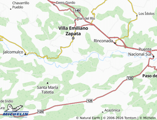 Mapa MICHELIN Agua Caliente - ViaMichelin