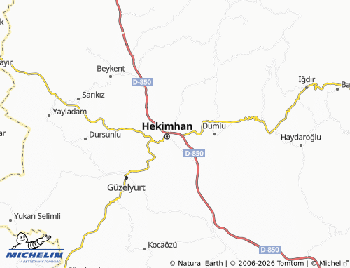 MICHELIN Bağyolu map - ViaMichelin
