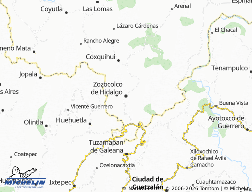 Mappa MICHELIN Zozocolco de Hidalgo - ViaMichelin