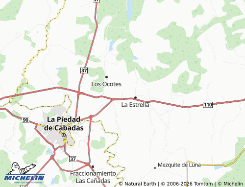 Mappa MICHELIN Laguna Larga de Cortez - ViaMichelin