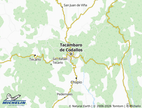 Kaart MICHELIN Tacámbaro de Codallos - ViaMichelin