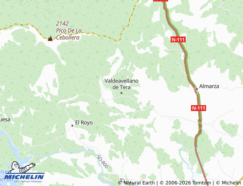 MICHELIN Valdeavellano de Tera map - ViaMichelin