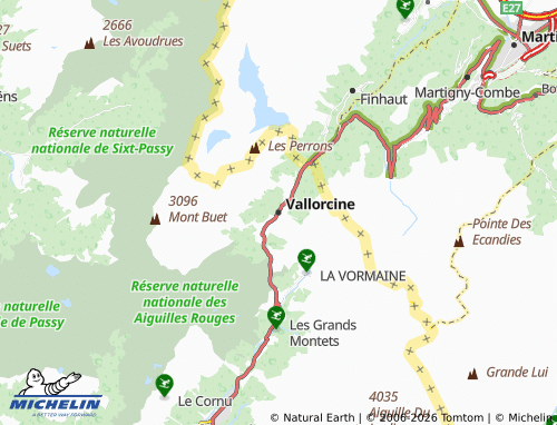 MICHELIN-Landkarte Vallorcine - ViaMichelin