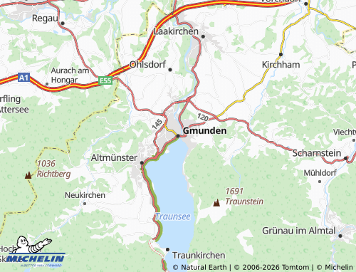 MICHELIN Gmunden map - ViaMichelin