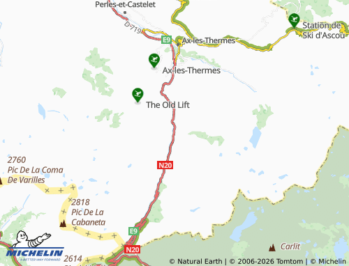 MICHELIN Mérens-les-Vals map - ViaMichelin