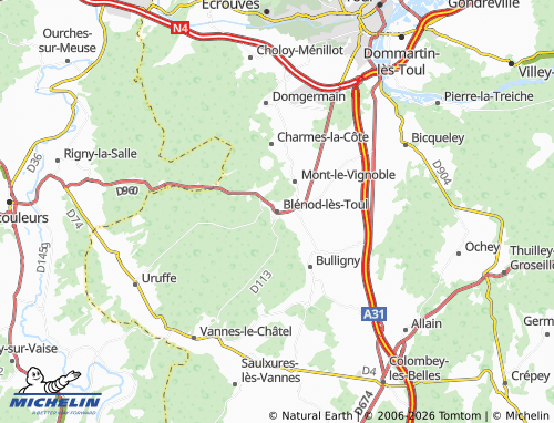 MICHELIN Blénod-lès-Toul map - ViaMichelin