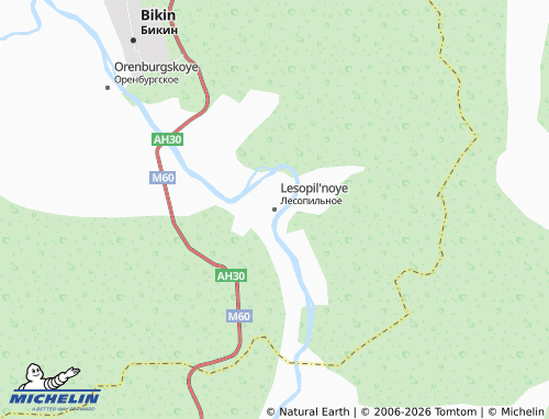 MICHELIN-Landkarte Lesopil'noye - ViaMichelin
