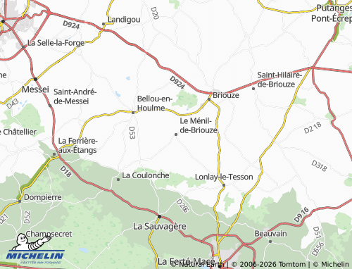 MICHELIN Le Ménil-de-Briouze map - ViaMichelin