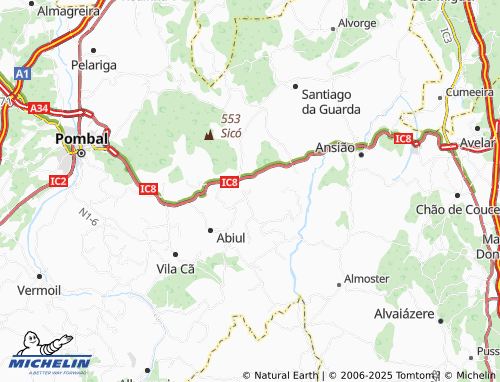 Mapa MICHELIN Serôdio - ViaMichelin