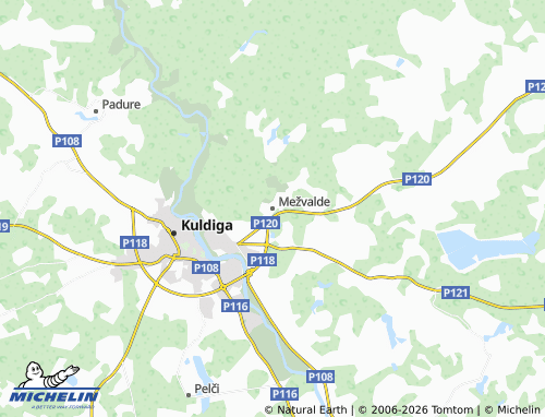 Mapa MICHELIN Mežvalde - ViaMichelin