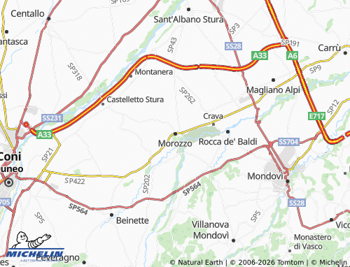Mappa MICHELIN Morozzo - ViaMichelin