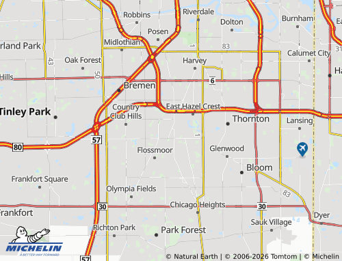 Mappa MICHELIN Homewood - ViaMichelin