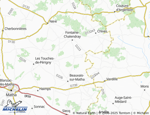 MICHELIN Bazauges map - ViaMichelin