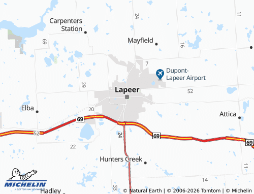 Mappa MICHELIN Lapeer - ViaMichelin