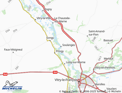 MICHELIN Soulanges map - ViaMichelin