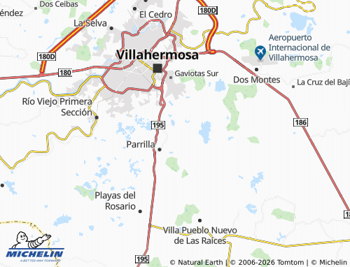 MICHELIN-Landkarte Jardines de Huapinol - ViaMichelin