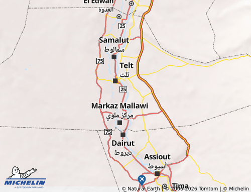 Mappa MICHELIN Abu Qirqas - ViaMichelin