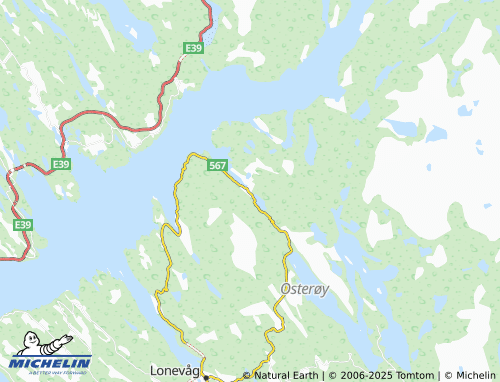 MICHELIN Fotlandsvåg map - ViaMichelin