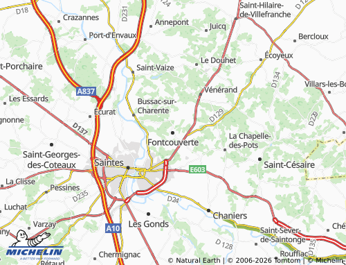 Mapa MICHELIN Fontcouverte - ViaMichelin