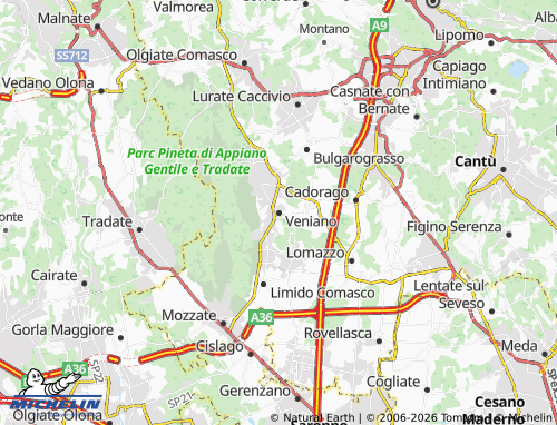 Mappa MICHELIN Veniano - ViaMichelin