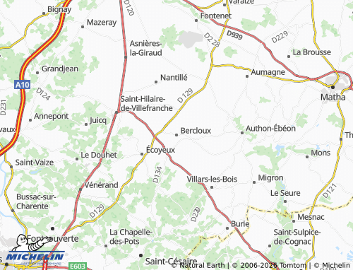 Mapa MICHELIN Bercloux - ViaMichelin
