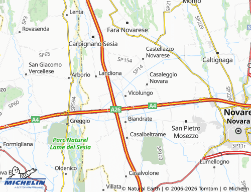 Mapa MICHELIN Vicolungo - ViaMichelin