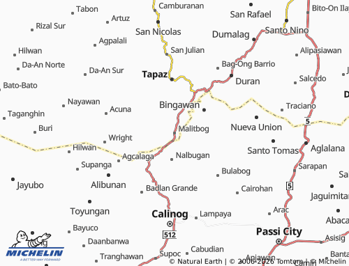 MICHELIN Malitbog map - ViaMichelin