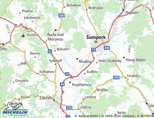 Mappa MICHELIN Bludov - ViaMichelin