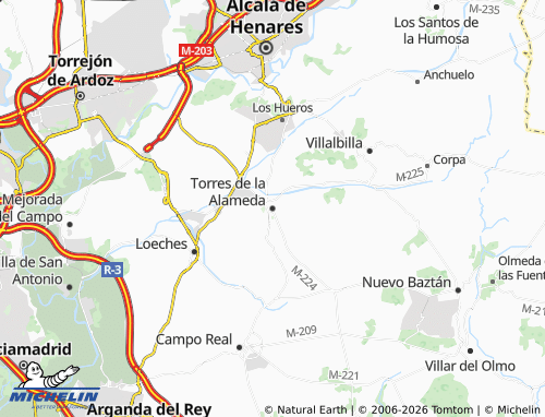 MICHELIN-Landkarte Torres de la Alameda - ViaMichelin