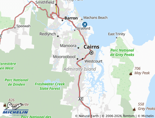 MICHELIN-Landkarte Mooroobool - ViaMichelin