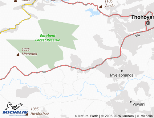 MICHELIN-Landkarte Tshiswiswini - ViaMichelin